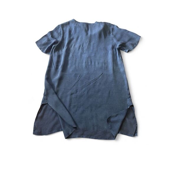 NWT Coldwater Creek Women’s Blue Embroidered Tunic Top XS  $128 Cupro Blend - Picture 9 of 10